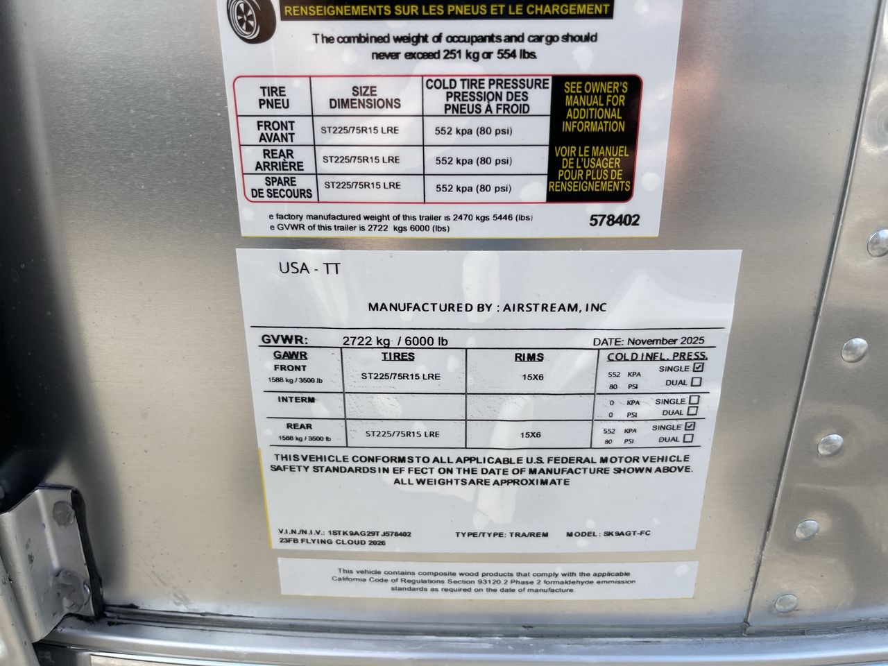 2026 Airstream 23FBT Base